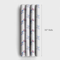 Watercolor Snowman Wrapping Paper, Traveling Snowman Wrapping Paper, Whimsical Winter Holiday Gift Wrap, Christmas Present Wrapping Paper