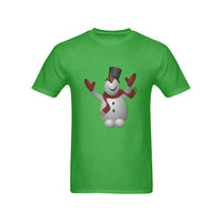Festive Winter Holiday Graphic Tee, Happy Snowman Christmas Shirt, Adorable Snowman Xmas T-Shirt, Seasonal Family Party Top, Present for Men