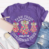 Farm Fresh Holiday Baker Shirt, Christmas Tree Frosting Cake T-Shirt, Humorous Little Debbie Snack Cake Graphic Tee, Christmas Foodie Top