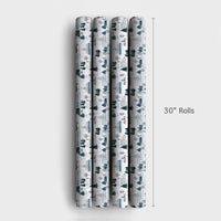 Snowy Capitol White House Gift Wrap, Washington DC Wrapping Paper, Watercolor Winter Holiday Gift Wrap, Patriotic Christmas Present Paper