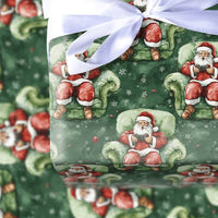 Video Game Christmas Gift Wrap, Gamer Santa Wrapping Paper, Humorous Gaming Santa Wrapping Paper, Tech Lover Holiday Paper Roll