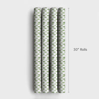 Rustic Evergreen Forest Gift Wrap, Green Pine Tree Wrapping Paper, Minimalist Christmas Tree Wrapping Paper, Winter Holiday Gift Wrap Roll