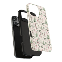 Christmas Holiday Ballet Phone Case, Watercolor Nutcracker iPhone 16 Pro Max Case, Festive Winter Tough Phone Cover, Xmas Present for Her