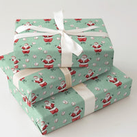 Baseball Christmas Gift Wrap, Mint Green Baseball Santa Wrapping Paper, Baseball Holiday Wrapping Paper, Sports Santa Xmas Gift Wrap Roll