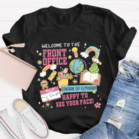 Personalized School Name And Your Name Happy To See Your Face T-shirt