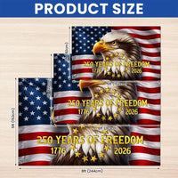 250 Years of Freedom American Flag | Bald Eagle 1776-2026 Commemorative House Flag | Double-Sided Polyester | Patriotic Home Decor Gift