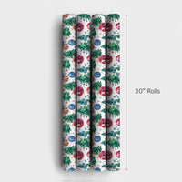 Groovy Holiday Gift Wrap Roll, Disco Ball Christmas Tree Wrapping Paper, Watercolor Pine Tree Present Paper, Fun Retro Winter Gift Wrapping