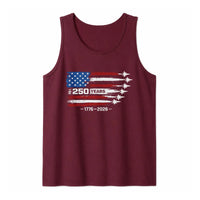 America 250 Years Tank Top | Vintage Distressed Flag 1776-2026 Anniversary Design | Soft Breathable Cotton Blend | Patriotic Gift for History Lovers
