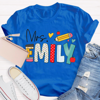Personalized Name Art Pencil T-Shirt