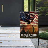 250 Years of Freedom Garden Flag | 1776-2026 American Anniversary Eagle & Statue of Liberty | Double-Sided Patriotic Outdoor Decor | Gift for Veterans & Patriots
