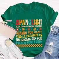 Spanglish Definition Bilingual Teacher T-Shirt