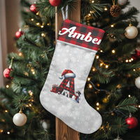 Monogram Initial Stocking, Snowman Christmas Stocking, Buffalo Plaid Christmas Stocking, Personalized Name Stocking, Holiday Family Present