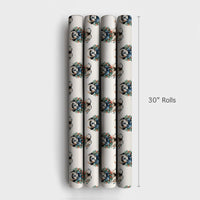 Dog Wreath Holiday Gift Wrap, Shih Tzu Christmas Wrapping Paper, Adorable Shih Tzu Puppy Wrapping Paper, Dog Lover Xmas Gift Wrap Roll