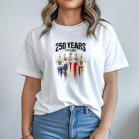America 250 Years T-Shirt | Vintage Fighter Jet American Flag Graphic | Premium Cotton | Collector's 4th of July Gift for Patriots