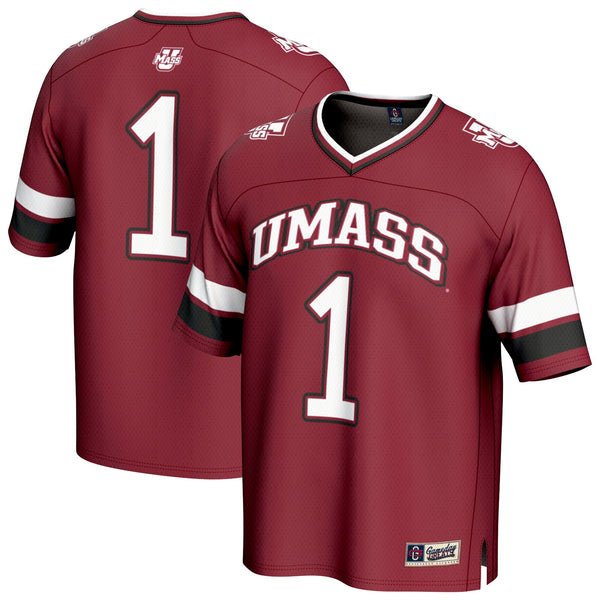 #1 UMass Minutemen GameDay Greats Lightweight Collegiate Football Fashion Jersey - Maroon