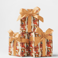 Tinsel Dog Holiday Gift Wrap, Basenji Christmas Wrapping Paper, Festive Basenji Wrapping Paper, Adorable Dog Breed Gift Wrap, Pet Lover Wrap