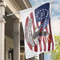 Personalized 250th Anniversary Flag | 250 Years of Freedom American Eagle | Double Sided Premium Polyester | Custom Family Name Outdoor Decor Gift