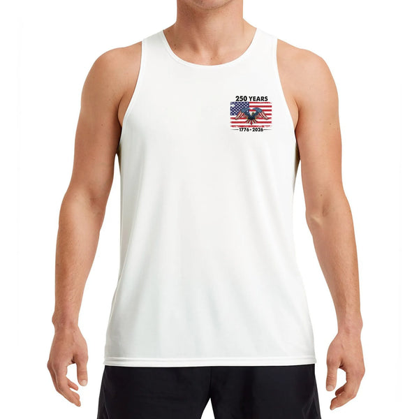 American Eagle 250 Years Tank Top | 1776-2026 Patriotic Commemorative Design | Soft Breathable Cotton Blend | Gift for Independence Day Celebration