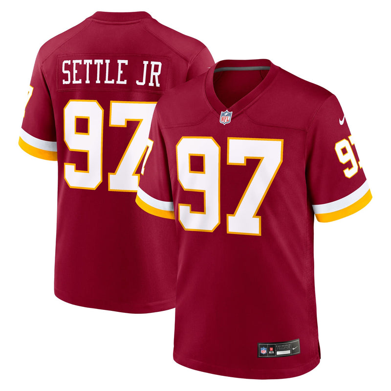 Washington Commanders Tim Settle Jr. Burgundy Team Game Jersey