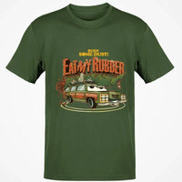 National Lampoons Christmas Vacation Shirt, Burn Some Dust Eat My Rubber T-Shirt, Retro Car Graphic Tee, Humorous Holiday Movie Apparel