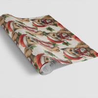 Festive Terrier Dog Gift Wrap, Cairn Terrier Christmas Wrapping Paper, Adorable Puppy Holiday Wrapping Paper, Xmas Dog Lover Present Paper Roll