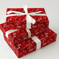 Christian Christmas Gift Wrap, Nativity Scene Joy Wrapping Paper, Crimson Red Religious Holiday Paper, Joy Gift Wrapping Paper Roll