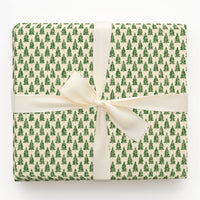 Woodland Forest Holiday Gift Wrap, Green Pine Tree Wrapping Paper, Minimalist Pine Tree Wrapping Paper, Rustic Christmas Paper Roll