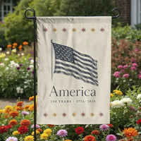 Patriotic America 250 Years Garden Flag | US Semiquincentennial 1776-2026 American Flag Design | Double-Sided Weather-Resistant Polyester | Commemorative Gift for Outdoor Yard Decor