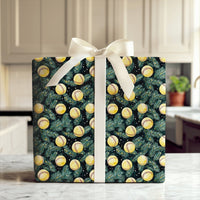 Holiday Sports Tree Gift Wrap, Softball Christmas Wrapping Paper, Softball Coach Present Paper, Winter Player Softball Christmas Gift Wrap