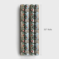 Watercolor Colosseum Gift Wrap, Rome Christmas Wrapping Paper, Snowy Italy Holiday Wrapping Paper, European Travel Winter Wrapping Paper