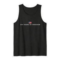 America 250th Anniversary Tank Top | 250 Years of Freedom USA Flag Graphic | Soft Breathable Unisex Fit | Patriotic Independence Day Gift