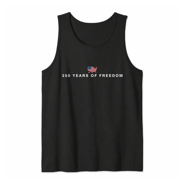 America 250th Anniversary Tank Top | 250 Years of Freedom USA Flag Graphic | Soft Breathable Unisex Fit | Patriotic Independence Day Gift