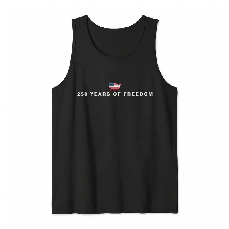 America 250th Anniversary Tank Top | 250 Years of Freedom USA Flag Graphic | Soft Breathable Unisex Fit | Patriotic Independence Day Gift