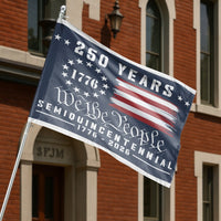 250 Years Semiquincentennial House Flag | 1776-2026 We The People Design | Durable Premium Polyester | Patriotic Commemorative Garden Decor Gift