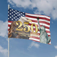 American Eagle House Flag | 250 Years of America 1776-2026 Commemorative Design | Double-Sided Weather-Resistant Polyester | Patriotic Gift for Home Decor Enthusiasts
