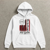We The People Hoodie | 1776-2026 250 Years Patriotic Flag Design | Soft Cotton-Polyester Blend | Gift for History Buffs