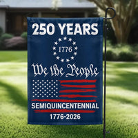 250 Years USA Semiquincentennial Garden Flag | We The People 1776-2026 | Double-Sided Patriotic Decor | Premium Polyester Weather-Resistant