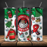 3D Santa Coffee Sweater Holiday Tumbler, Christmas 20oz Tumbler, Insulated Travel Mug, Coffee Lover Xmas Cup, Winter Drinkware Present