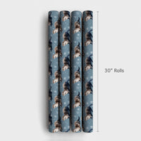 Winter Snowflake Wrapping Paper, Otter Gift Wrapping Paper, Adorable Animal Holiday Wrapping Paper, Christmas Gift Wrap for Otter Lovers