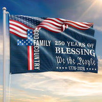 We The People American Flag | 250 Years Blessing 1776-2026 | UV-Resistant Polyester Grommet Flag | Patriotic Home Decor Gift
