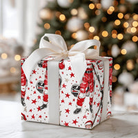 Motorsports Christmas Gift Wrap, Santa Race Car Driver Wrapping Paper, Racing Driver Holiday Gift Wrap, Humorous Christmas Wrapping Paper Roll
