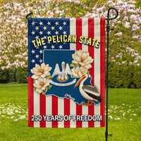 Louisiana Garden Flag 250 Years of Freedom | Pelican State Double-Sided Flag | Premium Polyester Outdoor Decor | Patriotic State Pride Gift