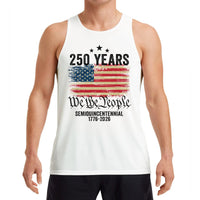 America 250 Years Tank Top | USA 250th Anniversary We The People American Flag | Premium Soft Breathable Sleeveless Shirt | Patriotic Gift for Men & Women