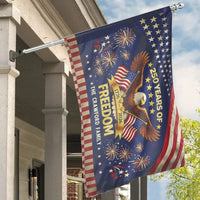 Personalized Patriotic House Flag | 250 Years of Freedom 1776-2026 | Weather-Resistant Polyester | American Eagle Yard Decor Gift for Family