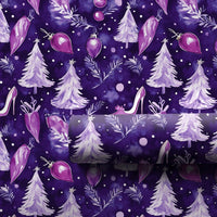 Christmas Shoe Holiday Gift Wrap, Purple High Heel Wrapping Paper, Chic Fashion Tree Wrapping Paper, Glam Winter Present Gift Wrap