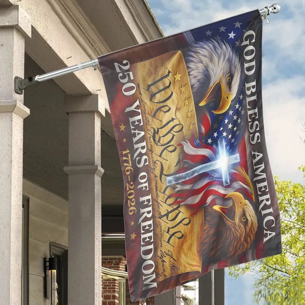 American Patriotic Flag | 250 Years Of Freedom Eagle Design | Premium Weather-Resistant Polyester | Outdoor Garden & Porch Decor Gift