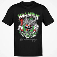 Humorous Dark Christmas Graphic Tee, Krampus Youve Been Naughty T-Shirt, Retro Creepy Holiday Monster Shirt, Horror Xmas Fan Present