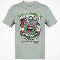 Humorous Dark Christmas Graphic Tee, Krampus Youve Been Naughty T-Shirt, Retro Creepy Holiday Monster Shirt, Horror Xmas Fan Present