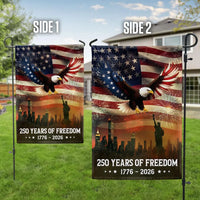 250 Years of Freedom Garden Flag | 1776-2026 American Anniversary Eagle & Statue of Liberty | Double-Sided Patriotic Outdoor Decor | Gift for Veterans & Patriots