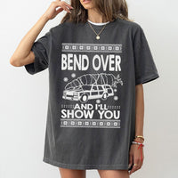 Humorous Holiday Quote Shirt, Retro Station Wagon Christmas T-Shirt, Ugly Christmas Graphic Tee, Vintage Xmas Car T-Shirt, Holiday Couple Present